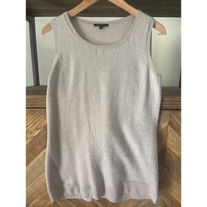 Lafayette 148 Wool Blend Tank Shimmering Metallic Layering Piece Size Medium